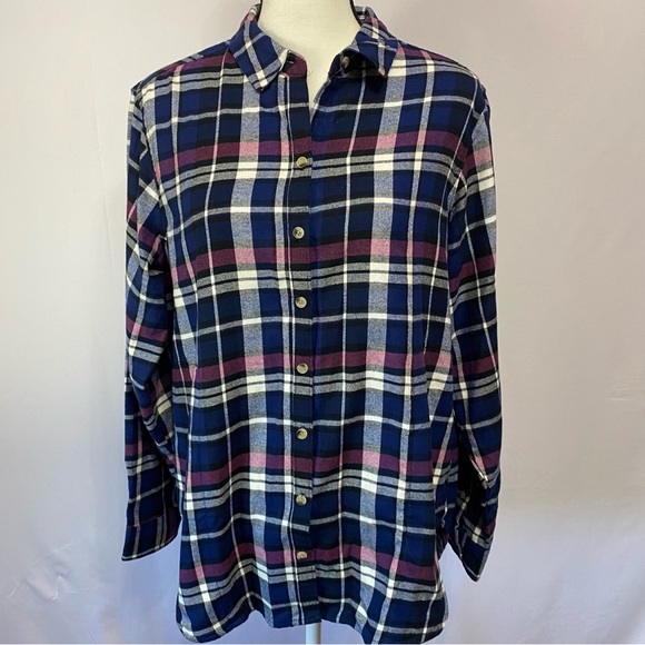 JACHS Girlfriend Tops - Jachs Girlfriend Super Soft Button Down Plaid Flannel Shirt Size Medium #1083